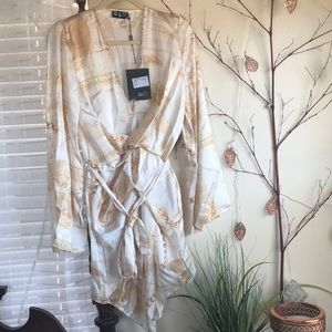 Long Sleeve Kimono Wrap Dress